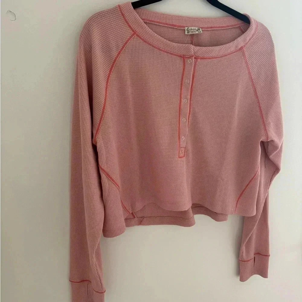Free People Early  Night Sweater in Pink NWT - Picture 3 of 6